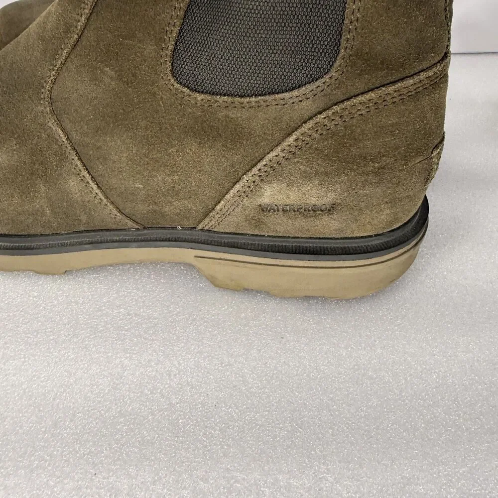 Sorel Chelsea Boots Mens Size 13 Brown Gray Suede Waterproof Winter NM4900-246